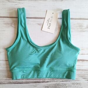 In the Style Teal Sports Bra Sz 4, New with tags